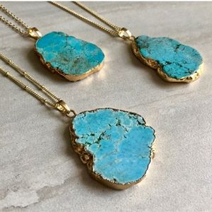 Turquoise Howlite Pendant Necklace